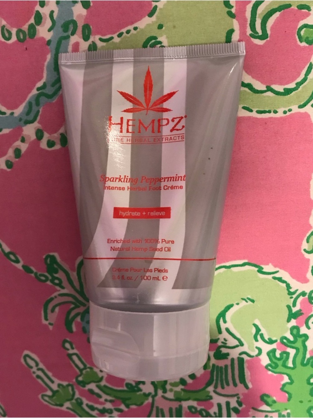 Hempz hydrate + revive sparkling peppermint intense herbal foot creme 3.4 Fl oz